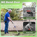 Weed Puller Tool with Long Handle, 60'' Weed Remover Weeding Tool, Heavy Duty 2 in 1 Manual Weed Rake and Garden Hoe, Gardening Weeder Tools for Yard, Lawn, Patio, Garden Blue by GreenHaven Gardens
