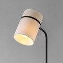 GLOBE Electric 61000145 62" Floor Lamp, Matte Black, White Fabric Shade, in-Line of/Off Foot Switch, 6-Foot Black Cord, Reading Light, Bedroom, Living Room, Home Decor by CozyNest Decor