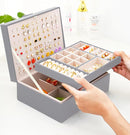 Womens Earring Jewelry Box for Girls Jewelry Earring Organizer Box Earring Holder Organizer for Girls Jewelry Organizer Earring Boxes for Women Girls Stud Earring Organizer Jewelry Box Grey by TinyTreasures Baby Boutique