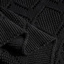 Longhui bedding Chunky Cotton Knit Throw Blanket for Couch, Sofa, Bed, or Chair, Decorative Breathable Fall Cable Knit Blanket 60 x 80 Inches, Large Black by CozyNest Decor