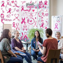 9 Sheets Breast Cancer Awareness Window Clings, 77 Kinds of Pink Window PVC Stickers for Pink Ribbon Decorations, Hope Fight Cancer Theme Windows Decals for Glass Home Decor Supplies by CozyNest Decor