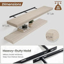 Heimlove 55 Inch Floating Shelves for Wall,10 Deep Large Grey Wall Shelf with Heavy Duty Brackets,Mounted Storage & Display Shelves for Bedroom,Living Room,Kitchen,Office,Set of 2 by CozyNest Decor