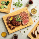 Wooden Cutting Boards for Kitchen Meal Prep & Serving - Bamboo Wood Cutting Board Set - Charcuterie & Chopping Butcher Block for Meat - Kitchen Gadgets Gift by CozyNest Decor
