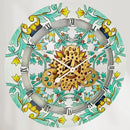 The Gears Clock Wall Clock Italy Collection with Moving Gears (Amalfi, 24 inch Round) by CozyNest Decor