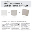 Classic Accessories Montlake Water-Resistant 21 x 22 x 4 Inch Patio Lounge Back Cushion, Heather Grey, Outdoor Loveseat Cushions by GreenHaven Gardens