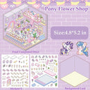 DIY 3D House Sticker, 6 Sets of Sticker Make Your Own Mini Shop Scenes Stickers for Kids Kawaii Cartoon Scene Stickers for Adult Relief Stress Pass The Time by TinyTreasures Baby Boutique