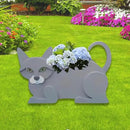 British Short Cat Planter Plant Pots,Cute Garden Cat Flower Planter,Cat Planters Birthday Gifts for Women,Office,Indoor/Outdoor Decor（12.5 * 5.12 * 7.8in） by GreenHaven Gardens