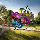 Wind Spinner for Garden and Yard - Large Metal Kinetic Wind Sculpture for Outdoor Decor (Moons) by CozyNest Decor