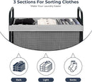 STO STO Laundry Hamper 3 Section, 120L Rolling Laundry Sorter Cart with Removable and Washable Liner Bag, Rolling Clothes Hamper with Metal Handle for Laundry Room and Bedroom, Gray by CozyNest Decor