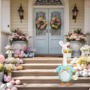 Spring Easter Egg Goose Outfit Lawn Porch Goose Clothes with Basket Goose Outfit for 23" Goose Spring Easter's Day Outdoor Patio Yard Lawn Art Decoration by GreenHaven Gardens