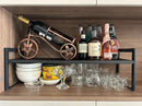 Expandable Cabinet Shelf Organizer 16-26" L Stackable Kitchen Counter Shelf Rack Sink Riser Countertop Storage Black (Normal 7.9”D) by CozyNest Decor