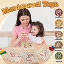 Montessori Wooden Lacing Dinosaur Toys for Toddlers and Kids Ages 2-4 5-7, Sewing Kit Fine Motor Skill Busy Board, Education Sensory Preschool Toy for 1 2 3 4 Year Olds, Birthday Gift for Boys Girls by TinyTreasures Baby Boutique