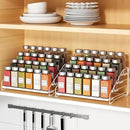 RCHYFEED Spice Rack Organizer for Cabinet,4 Tier Spice Organization for Cabinet Easy Visibility,Tierd Spice Rack Seasoning Organizer for Kitchen Countertop Pantry,Metal(White, 2Pack) by CozyNest Decor