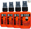 Ben's 100 Tick & Insect Repellent - Alcohol-Free DEET Insect Repellent Pump Spray - Offers 10 Hours of Protection for Adults & Children - 1.25 fl oz (Pack of 4) by TinyTreasures Baby Boutique