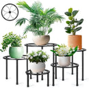 5 Pack Metal Plant Stand, Anti-Rust Iron Plant Stands for Indoor and Outdoor, Heavy Duty Flower Pot Stands for Multiple Plant, Black Potted Plant Holder for Garden Home (5 Pack Black) by GreenHaven Gardens