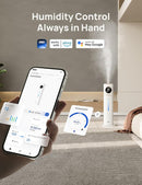 Dreo 11L Smart Humidifier Large Room 700 ft², 100H Cool Mist Air Humidifiers for Bedroom Baby Plants, Top-Fill Self-Cleaning Tank, 26dB, Auto Mode, RGB Light, Remote & APP Control, HM735S White by TinyTreasures Baby Boutique