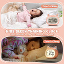 Kids Alarm Clock with Night Light for Kids, Small Digital Alarm Clocks for Bedrooms, Routine Builder, Cute Cat Alarm Clock with Sleep Training, Snooze, 12/24H, Date & Day, Temperature, USB Port by TinyTreasures Baby Boutique