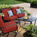 Favoyard Outdoor Deep Seat Cushion Set, 19 x 19 Inch Rainproof & 3-Year Fade Resistant Patio Furniture Cushions, Removable Seat Bottom & Back Cushion Covers with Ties for Chair, Sofa, Couch, Red by GreenHaven Gardens