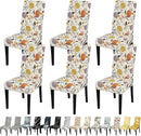 JQinHome Pattern Chair Covers for Dining Room Set of 6, High Stretch Removable Washable Parsons Chair Slipcover for Home Party Hotel Wedding Ceremony (Flower,6PCS) by CozyNest Decor