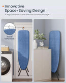 SONGMICS Ironing Board, Foldable Iron Board, Height Adjustable up to 35 Inches, with 4 Layered Cover and Pad, Iron Rest, Hook, Steel X-Legs, for Home, Laundry Room, Dorm, Midnight Blue ULLB001Q01 by CozyNest Decor