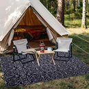 OLANLY Outdoor Rug Waterproof 5x8 ft Clearance, Reversible Outdoor Plastic Straw Rug with Floral Pattern, RV Mat for Patio, Camping, Balcony, Deck, Backyard, Black & Grey by CozyNest Decor