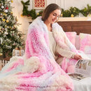 GONAAP Fuzzy Faux Fur Throw Blanket Twin Size Tie-dye Rainbow Super Soft Cozy Plush Fuzzy Shaggy Blanket for Couch Sofa Bed (Tie-dye Rainbow, Twin(60"x80")) by CozyNest Decor