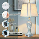 Table Lamp Bedside Lamps Set of 2, 28.5'' Luxsight Farmhouse Table Lamps for Bedroom, Lamps for Nightstands with Night Lights, with USB C+A Ports, Rustic Lamp for Living Room, Bulb Included by CozyNest Decor