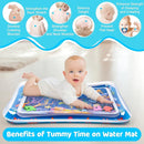Tummy Time Water Mat丨Inflatable Tummy Time Water Play Mat for Babies, Infants and Toddlers 3 to 12 Months Promote Development Toys Baby Gifts by TinyTreasures Baby Boutique