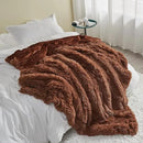 GONAAP Fuzzy Faux Fur Throw Blanket Twin Size Coffee Super Soft Cozy Plush Fuzzy Shaggy Blanket for Couch Sofa Bed (Coffee, Twin(60"x80")) by CozyNest Decor