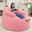 HABUTWAY Bean Bag Chair with U-shaped Pillow for Adult and Kids Big BeanBag Chair with Filling Ultra Soft Faux Fur Couch Chair with Washable Cover for Living Room Bedroom Office, Light Pink&Light Pink by CozyNest Decor