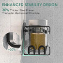 LUCYCAZ 4 Pack Wall Mounted Spice Rack with 16 Hooks, Spice Organizer Shelf for Stove Cabinet Pantry Door,Screw or Adhesive Spice Shelf Hanging Wall Spice Rack in Kitchen and RV (Black, 4 PACK) by CozyNest Decor