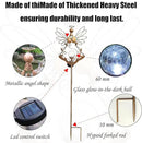 Solar Angel Outdoor Lights Garden Stake - Metal Angel Crackle Glass Ball Solar Light- Waterproof 31 White LED for Garden Lawn Patio or Courtyard Decor（Bronze） by GreenHaven Gardens