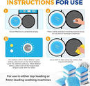 Washing Machine Cleaner Tablets 24 pack Powerful Descaler -Deep Cleaning for HE Front Loader & Top Load Washer Septic Safe Eco-Friendly Deodorizer Clean Drum & Laundry Tub Seal- Year's Supply by CozyNest Decor