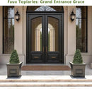 30" Boxwood Topiary Trees Artificial Outdoor Set of 2, UV Resistant Faux Plants for Front Porch Planters, Realistic Cone-Shaped Fake Bushes & Shrubs, 2.5ft Evergreen Decoration by GreenHaven Gardens
