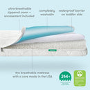 Newton Baby Crib Mattress and Toddler Bed - Waterproof - Ultra-Breathable Proven to Reduce Suffocation Risk, 100% Washable, Better Than Organic, 2-Stage Removable Cover, Deluxe 5.5" Thick - White by TinyTreasures Baby Boutique