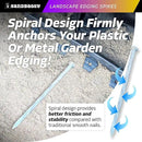 Sandbaggy 6 inch Galvanized Landscape Edging Spikes - Spiral Landscape Nails - 7 Gauge Steel - Great for Hard Rocky Soil - Also Great for Paver Edging, Artificial Turf, Landscape Fabric (100, 6 inch) by CozyNest Decor