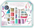 Bright Stripes Wish*Craft Mystical Jewelry Studio – Bracelet Making Kit with Heishi Beads, Real Crystals & Handcrafted Gemstones for Unique Jewelry Designs & Trendy Accessories by TinyTreasures Baby Boutique