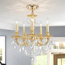 French K9 Crystal Maria Theresa Chandeliers, Luxury Vintage Pendant Light Fixture for Dining Room, Living Room, D17.7*H25~72 inch (Adjustable), Clear Crystal & Brass Finish Frame by CozyNest Decor