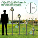 Smart Bird Feeder Pole-Heavy Duty Adjustable 3-6.6ft Universal Birdhouse Stand Mount for Backyard&Outdoor Bird Houses/Cameras (80'Pole) by GreenHaven Gardens