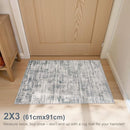 2x3 Entryway Area Rugs: Washable Neutral Abstract Small Rug Door Mat Non-Slip Soft Low Pile Indoor Carpe for Entrance Kitchen Front Door Bathroom Entry Kids Room - Gray by TinyTreasures Baby Boutique