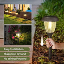 XMCOSY+ Solar Lights Outdoor 10/25 LM LED with 2 Lighting Modes, Solar Garden Lights Glass and Metal, IP65 Waterproof Solar Powered for Yard Pathway Walkway Driveway Patio (6 Pack, Warm White) by GreenHaven Gardens