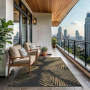 GENIMO Outdoor Rug 8' x 10' Waterproof for Patios Clearance, Reversible Outdoor Plastic Straw Camping Rug Carpet, Large Area Rugs Mats for RV, Camper, Deck, Balcony, Porch, Beach, Picnic, Black&Brown by CozyNest Decor