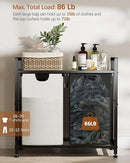 Lulive Double Laundry Hamper, Multifunctional Basket Organizer, 112L Laundry Sorter with Removable Bags and Fabric Handles, Large Top Shelf Laundry Bag for Bathroom, Dorm, Laundry Room by CozyNest Decor