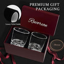 Crystal Whiskey Glasses Set of 2 – 10 OZ Designer Old Fashioned Rocks Glass for Scotch, Bourbon, Rum and Cocktail Drink – Luxury Gift for Men by CozyNest Decor
