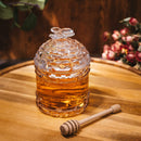 Bee Honey Jar By 5 H Glass Honey Pot With Dipper And Lid Cover For Home Kitchen Hone by The Wine Savant
