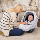Metplus 2-in-1 Baby Car Seat Cover, Multi Use Cover for Baby Car Seat Canopy with Privacy Sun Shade, Protect Your Baby's Safety Seat with Style, Infant Carrier Covers for Boys & Girls by TinyTreasures Baby Boutique