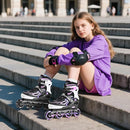 2PM SPORTS Vinal Girls Adjustable Flashing Inline Skates, All Wheels Light Up, Fun Illuminating Skates for Kids Men Adult Women and Boys by TinyTreasures Baby Boutique
