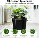 Raised Garden Bed - 1x1 ft Planter Box - Black HDPE - No Tools Needed - DIY Kit for Urban Gardening, Flowers, Herbs & Vegetables - Made in The USA - 2 Pack by GreenHaven Gardens