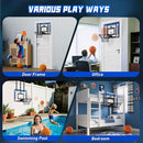 Kids Indoor Basketball Hoop with Scoreboard & Timer,Toddler Adjustable Height Basketball Goal Toy for Outdoor Backyard,Sports Game Play by TinyTreasures Baby Boutique