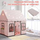 INFANS Kids Play Tent with Washable Mat Star Light Windows, Anti-Trip Large Playhouse Toys for Children Boys Girls, Indoor Outdoor Princess Tents Castle for Toddlers (Pink) by TinyTreasures Baby Boutique